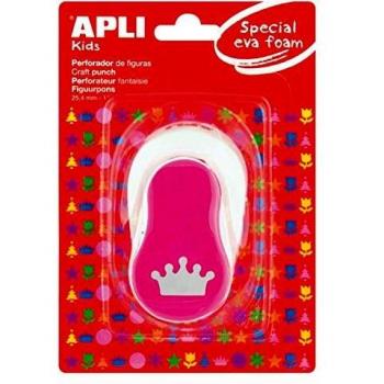 APLI Kids 13300-Perforadora papel y goma EVA corona 25,4 mm