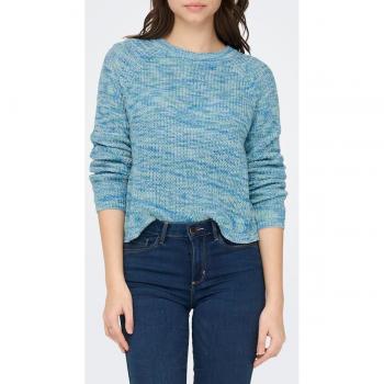Jersey de punto para mujer Only Nina Azul con cuello caja y manga larga