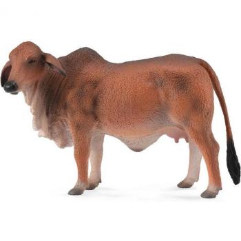 Figura de Juguete Vaca Brahman Roja a Escala - 8.5x5.5x12 cm, Regalo para Niños +3 años (Collecta)