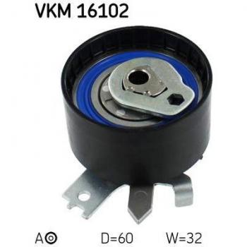 Polea tensora SKF VKM 16102, tipo: polea de tensión para correa dentada, características: diseño específico para sistemas de distribución, fabricada con materiales de alta calidad para asegurar durabilidad y rendimiento óptimo, incluye rod