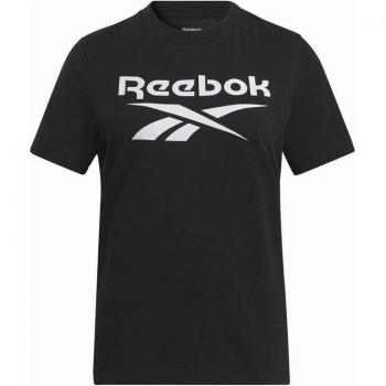 Camiseta Reebok Identity Big Logo Mujer Negro, camiseta de manga corta, color negro, diseño con logo grande de Reebok
