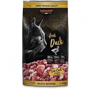 Leonardo Fresh Duck [4 kg] Alimento para Gatos | Alimento seco para Gatos con un 85% de Carne Fresca | Alimento Completo para Gatos Adultos de Todas Las Razas a Partir de 1 año de Edad