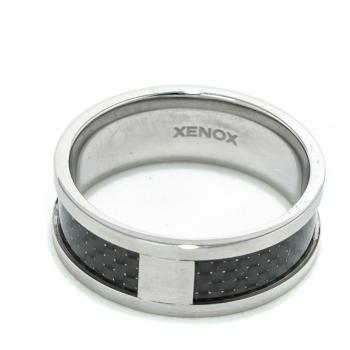Anillo Xenox Mujer Elegante Acero Negro X1482-52