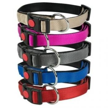 Collar de Nylon Suave para Perros Ibañez Silky - Rojo Talla S