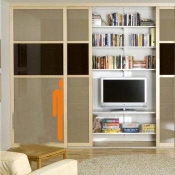 INDIGOS UG Vinilo Decorativo para Pared Naranja cm 120x20 Humana W707 Mitad, 120x8x20 cm