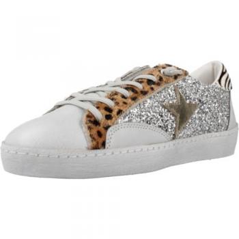 Zapatillas Casual de Mujer Cetti Aviador Glitter Blanco Modelo C-1342 T. 36