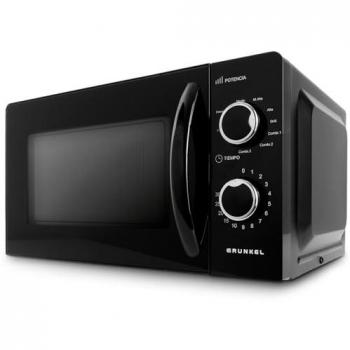 Microondas Grunkel MW-20 NEGRO 20L 700W 6 Niveles de Potencia con Grill