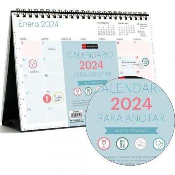 CALENDARIO SOBREMESA A5 LOVELY 2024 ESCOLAR