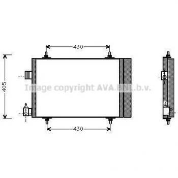 Condensador de Aire Acondicionado AVA para Citroen Xsara 2000 - CNA5173D