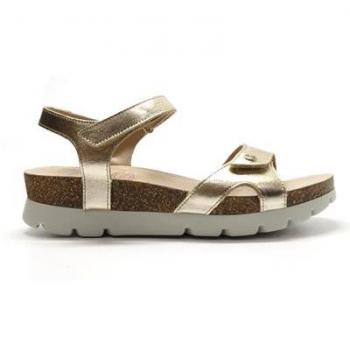 Panama Jack - Sandalia Con Cuña Sulia Shine B3 Dorado