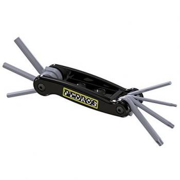 Pedro's Folding Hex Set Juego de Tornillos de Cabeza Hexagonal y torx Plegable, Unisex, Negro