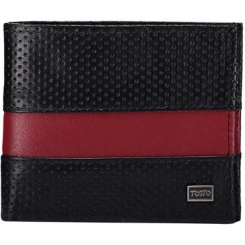 TOTTO Cartera de Cuero Hombre Estampados - Cartera Cuero Hombre - Mufrid
