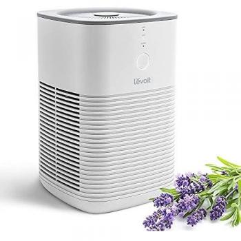 LEVOIT Purificador de Aire con Double Filtros HEPA, Purifocador de Sobremesa con Aromaterapia para Alergia, Modo Sueño Tranquilo <30dB, Efectiva Filtración para 15 m², Adecuado a Oficina, Escritorio
