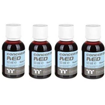 Concentrado Premium Rojo Thermaltake 4 x 50ml - Refrigerante y Anticongelante para Sistemas de Refrigeración por Agua