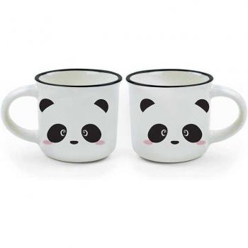 Tazas de Café Espresso para Dos con Diseño de Panda - Legami
