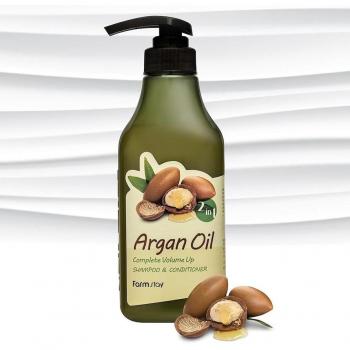 FARM STAY Argan Oil Complete Volume Up Shampoo & Conditioner 530ml