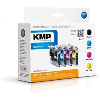 Multipack de Tintas B41V para Brother LC-123BK/C/M/Y - 4 Cartuchos (Negro, Cian, Magenta, Amarillo)