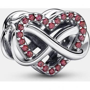 Charm Pandora Moments Corazón Rojo Famila Infinito de Plata