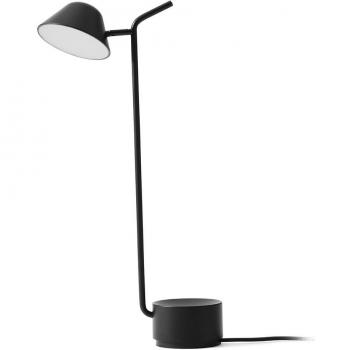 Lámpara de mesa LED Audo Peek, negra, altura 55 cm, diámetro 15 cm