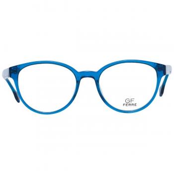 Gianfranco Ferre GFF0141 005 Men's Eyeglasses Blue Size 50 - Frame Only, Free Lenses, HSA/FSA Insurance, Blue Light Block Available