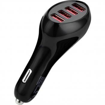 Sunstech DCU31BK - Cargador de coche con USB, 5 V, color negro