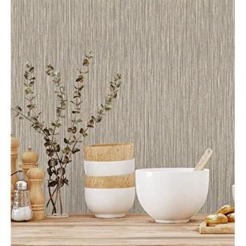 Muestra DIN A4 de Papel Pintado Vinílico Lavable con Efecto Fibra Vegetal y Textura en Relieve - Saratov Texture 676390 de GAULAN