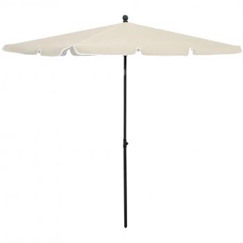 vidaXL Garden Parasol with Pole 210x140 cm Sand