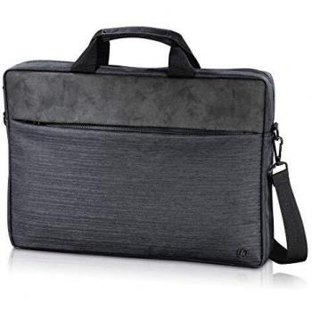 Bolso Hama Tayrona Moderno para Portátil de 14.1'' - Gris Acero, Cierres de Cremallera, Asa y Correa Desmontable, Longitud Ajustable