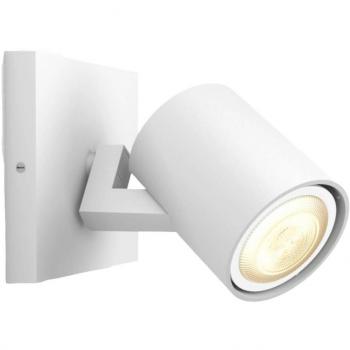 Foco Philips Hue Runner Ambiance 1L Blanco Wifi & BT - Foco LED inteligente, tecnología de conexión Wifi y Bluetooth, color blanco, diseño tipo spotlight, compatible con sistemas de iluminación inteligentes Philips Hue