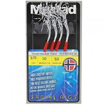 Mustad Mackerel Plumas, Luminous Shrimp Size 4