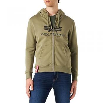 Alpha Industries Men's Olive Basic Zip Hoodie