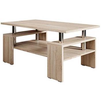 Mesa de café Providence 124, Aglomerado laminado, Roble Sonoma, 110 x 60 x 50 cm