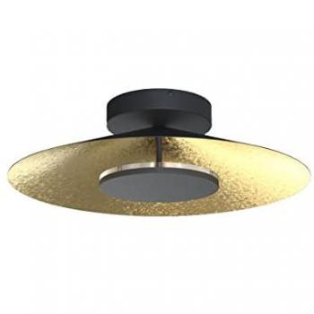 Aplique LED Orion 24W Ø50 cm Negro y Dorado, Luz Cálida 3000K, 1680 lm, Garantía de 3 Años