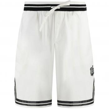Dolce & Gabbana Men's Cotton Bermuda Shorts, White, Size 50 (L), Elastic Waist, Drawstring, Made in Italy