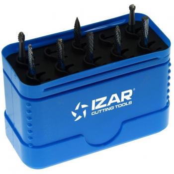 Izar 45813 Juego Fresas Rotativas Metal Duro, 9200, Dentado 6, 8 Piezas, 3.00 mm Diámetro Corte