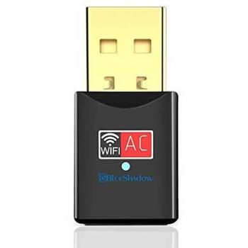 Blueshadow USB Wifi Adapter 600Mbps Dual Band 2.4G/5G Mini Wi-fi Wireless Network Dongle Adapter with High Gain Antenna For Desktop Laptop PC Support Windows XP Vista/7/8/8.1/10 Mac OS X 10.4-10.12