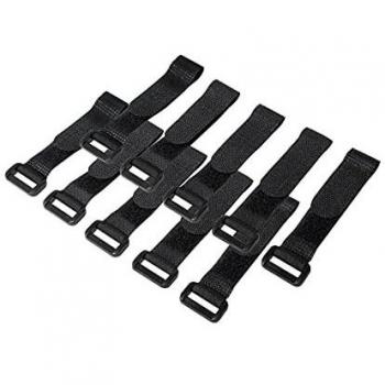 LogiLink - Organizador de cables con velcro, negro, 20x150 mm, pack de 10 unidades