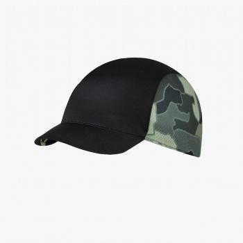 Gorro unisex Buff Utan Black con diseño moderno, fabricado en tejido ligero y transpirable, ideal para actividades al aire libre; Gorra Buff Pack Cycle negra y verde oscuro, ajustable, con visera plegable y material de sec