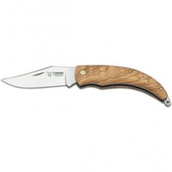 Navaja de caza Cudeman 416-L con mango de olivo y hoja de 6 cm.