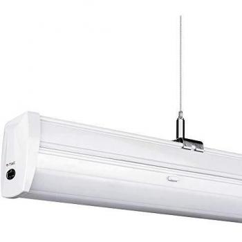 Plafoniera LED Lineal Suspendida 50W 150cm Lente Opalina 120 Grados 4000K IP20 Regulable