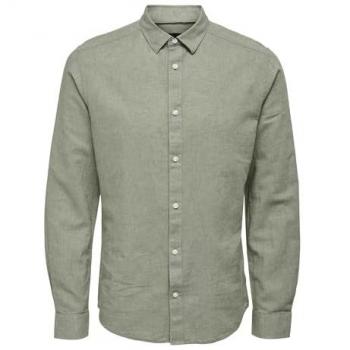 Only & Sons Men's Caiden Long-Sleeved Solid Linen Shirt