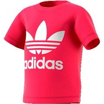 adidas Trefoil tee Camiseta de Manga Corta, Unisex niños, Real Pink s18/White, 0-3M