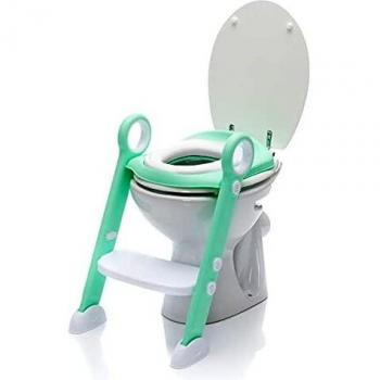 Entrenador de Inodoro Fillikid Friend Menta, Asiento de PVC con Escalón VE3