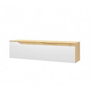 Mueble de TV Calicosy 1 puerta roble dorado y blanco L140 cm