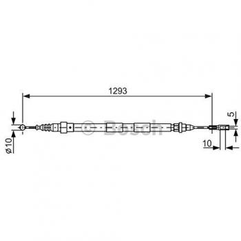 Bosch 1 987 477 630 Cable De Accionamiento, Freno De Estacionamiento