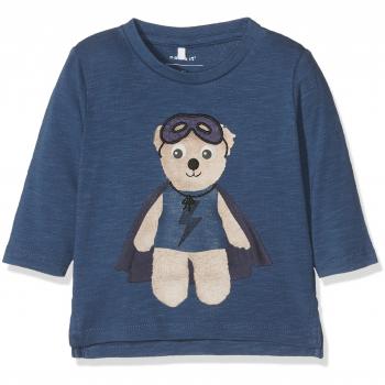 NAME IT Nitgesil Ls Top M Nb, Camisa Manga Larga para Bebés, Azul