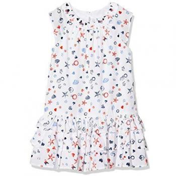 3 Pommes 3n30082 Shortsleeves Dress Vestido, Blanco