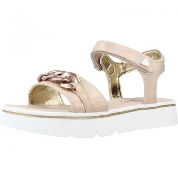 Sandalias de Niña Marca Asso Modelo Ag13300 con diseño elegante, color oro, suela antideslizante, cierre ajustable y material resistente