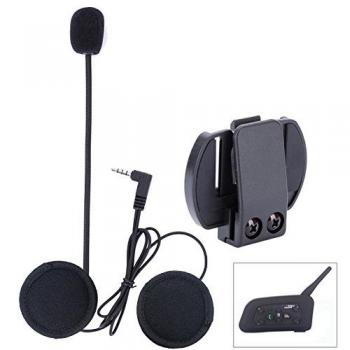 Fodsports Intercom / Talkie accesorio Clip y auriculares manos libres para el V6 / V4 casco de la motocicleta de Bluetooth Interphone del intercomunicador