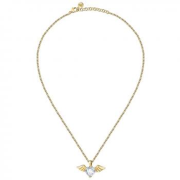 Collar Cupido Blanco Chiara Ferragni J19AVH01 con Colgante de Metal Dorado